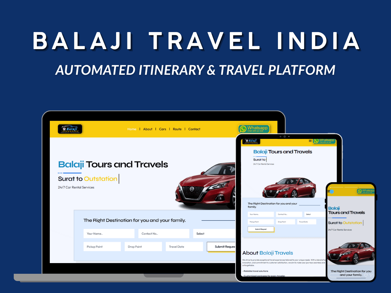 Automated Itinerary Platform for Balaji Travel India